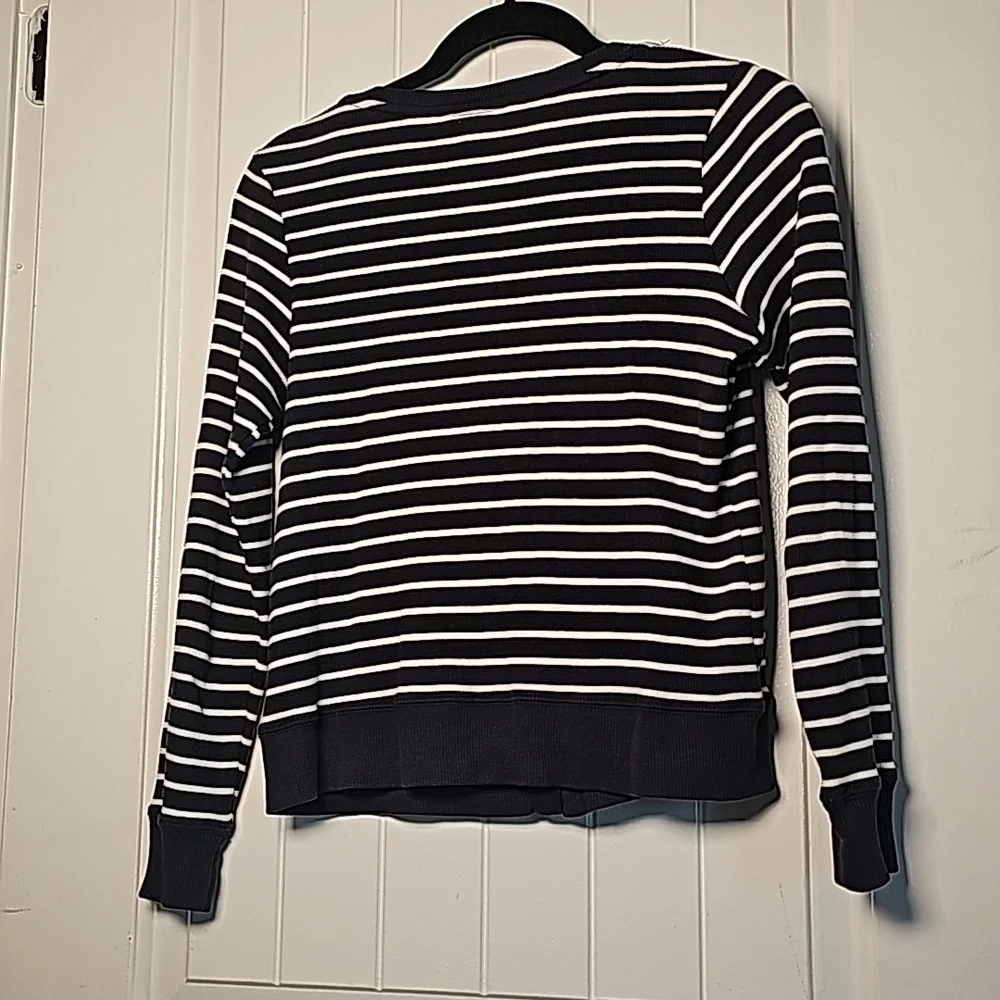 Pendleton MP navy blue/white striped ruffled cardigan - Picture 14 of 15